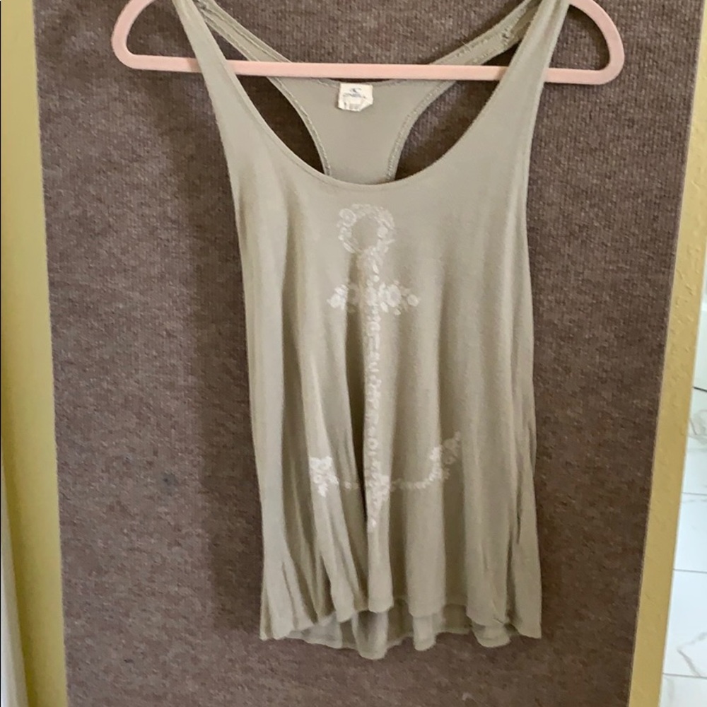 O’Neill small olivegreen anchor Razorback tank top